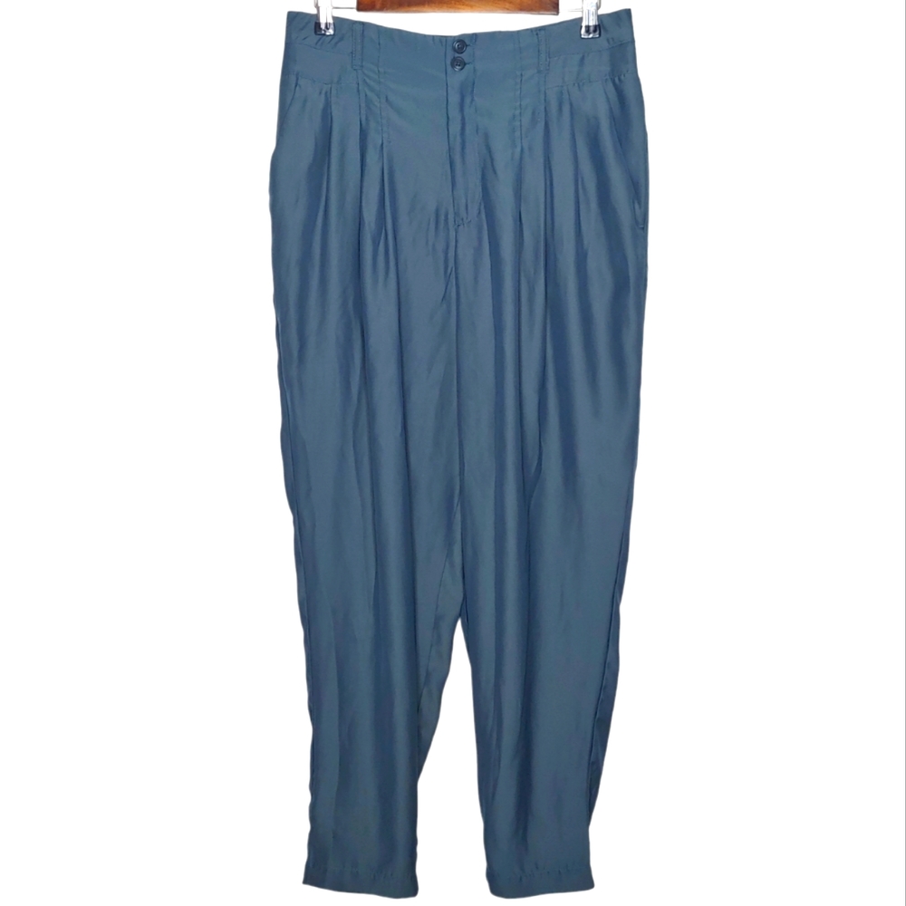 Kimchi Blue Urban Outfitters Teal Blue Ultra High Rise Lightweight Pants Size 10